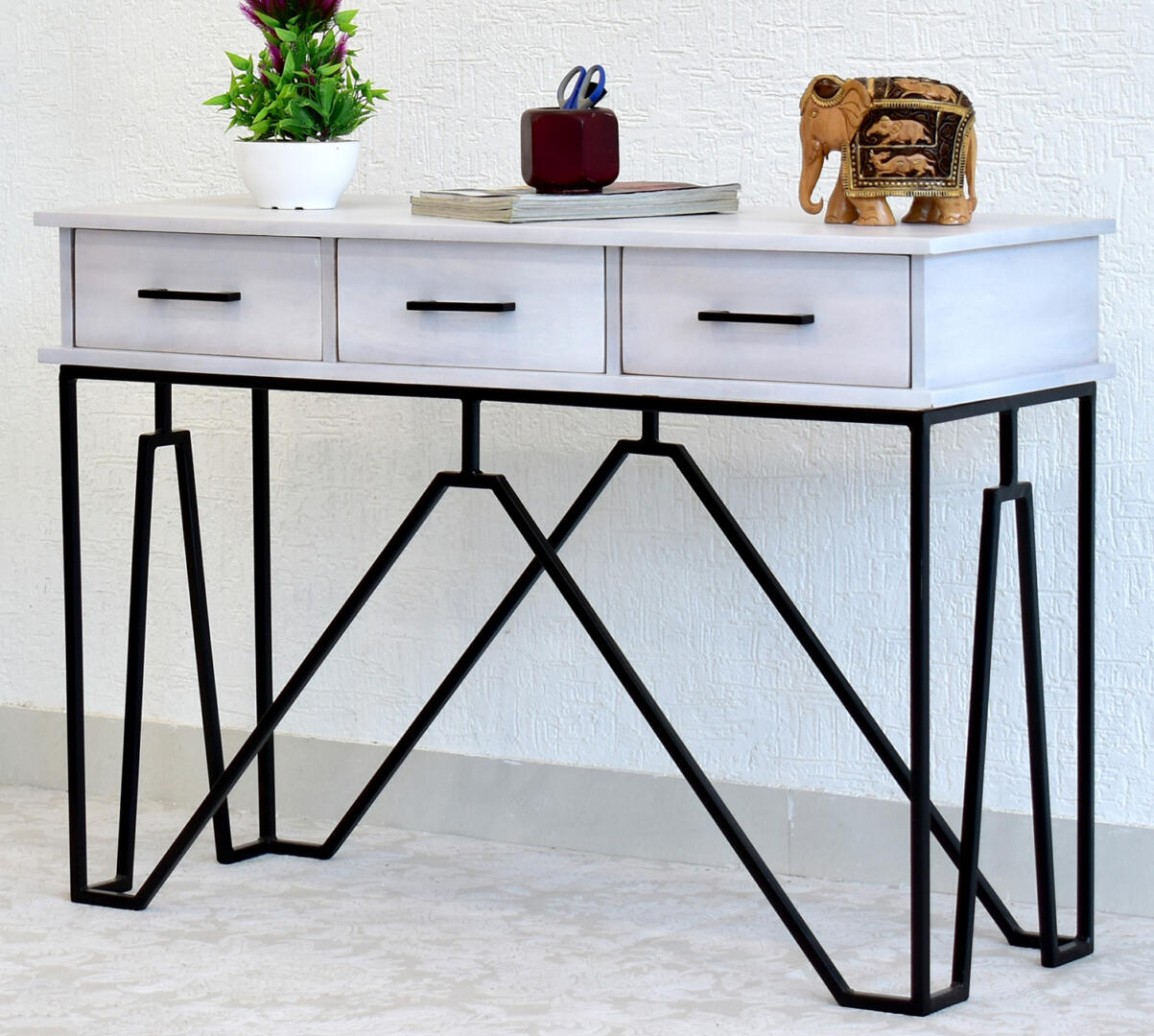 CASINO Console Hall Table-White